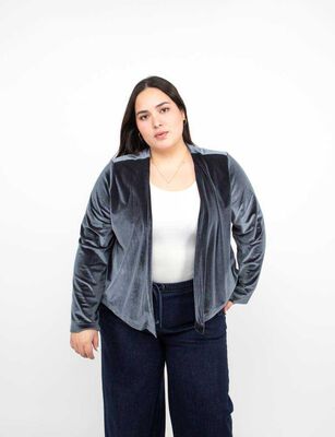 Imagen 1 del producto Chaqueta Terciopelo Plush Mujer Extralindas Petroleo