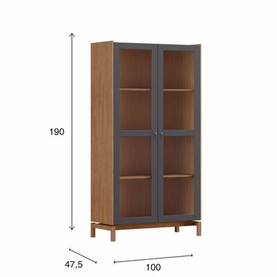 Imagen 2 del producto Vitrina Roca Barcelona 2 Puertas Grafito