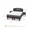 Cama Europea CIC Base Dividida 2 Plazas Anatomic + Respaldo + 2 Veladores Gales