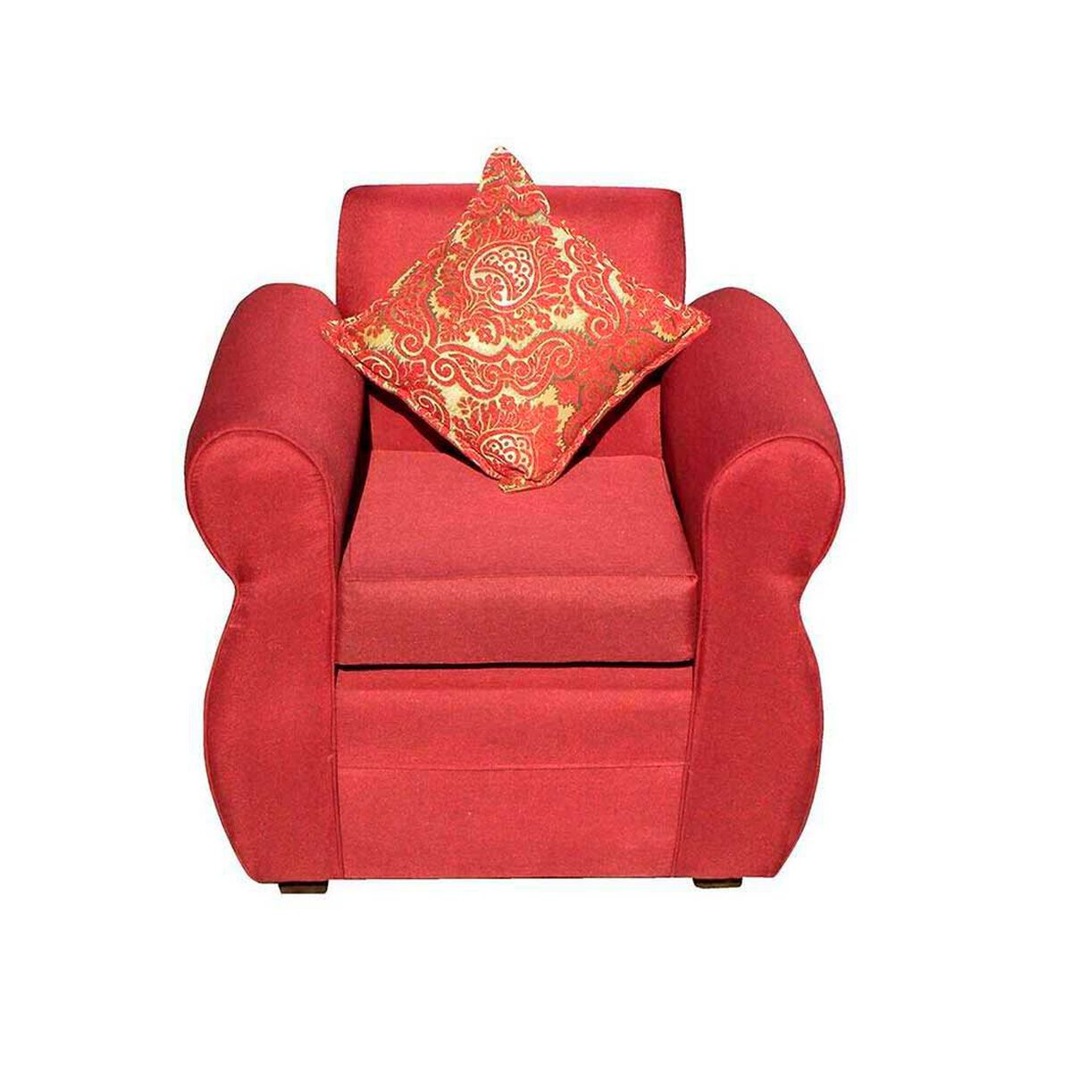 Juego de Living Almore Francia Sof&aacute; 3 Cuerpos + Dos Sillones 1 Cuerpo Rojo