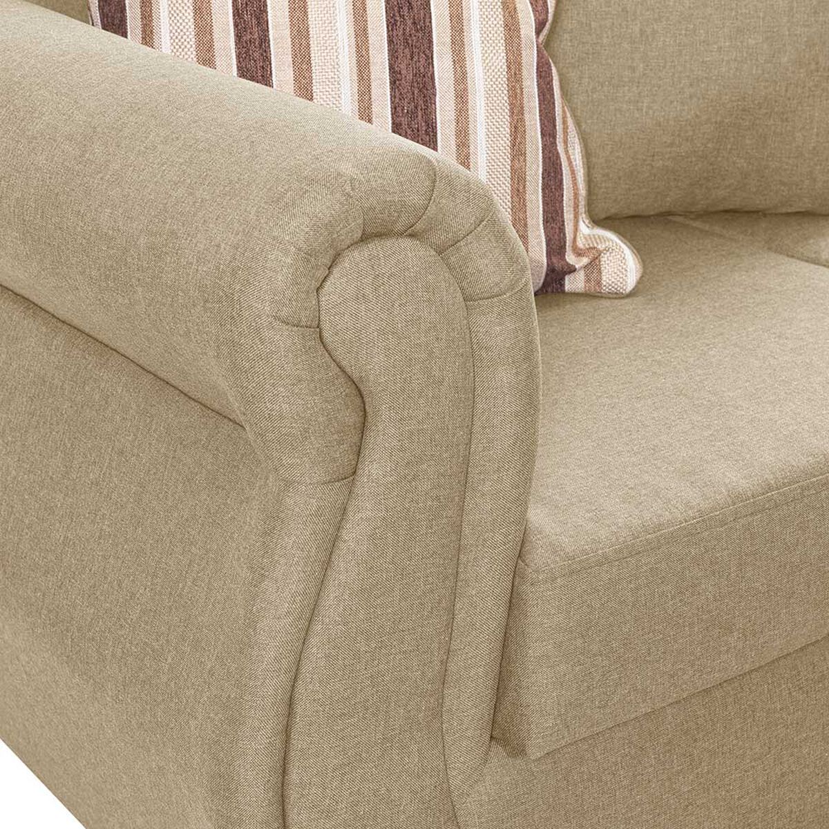 Juego de Living Innovamuebles Azucena Sofá 3 Cuerpos + Sofá 2 Cuerpos Beige 