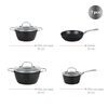 Pack Batería de Cocina Copper 7 Piezas + Set 12 Utensilios Negro Simplit