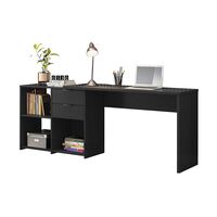 Escritorio Home Mobili Valencia 2 Cajones Negro