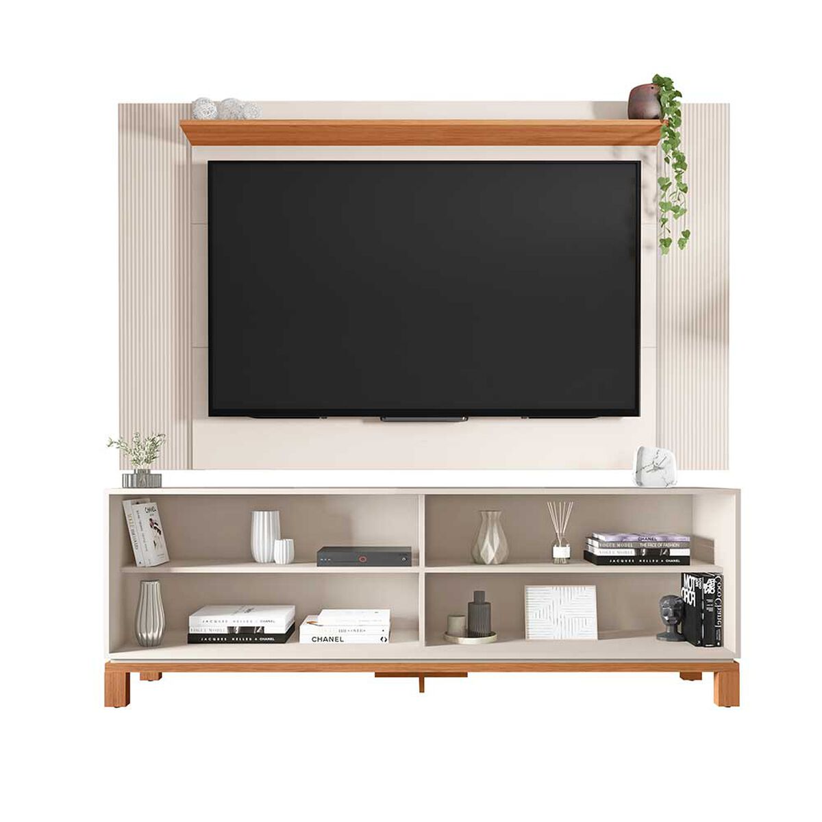 Panel TV 65" + Rack TV 80" Decocasa Mondrian Off White