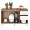 Mueble de Cocina Base Vekkahome Opie 2 Cajones 3 Puertas Blanco