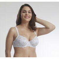 Sostén Mujer Flores Blanco, Negro, Beige