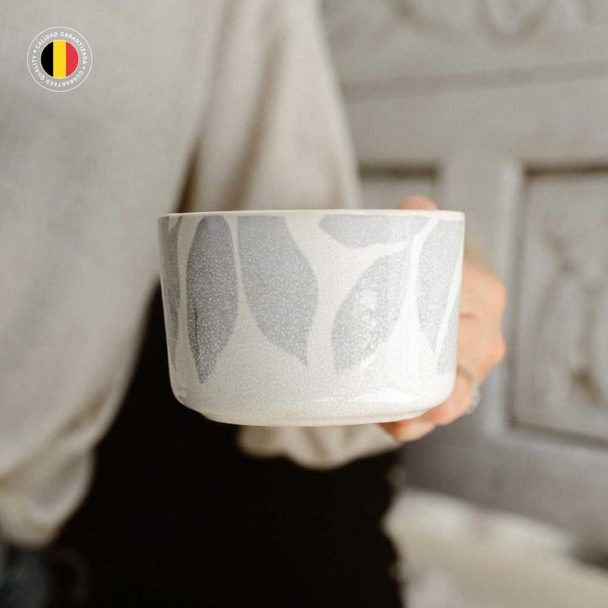 Set 2 Tazas Simplit Palermo Cerámica Gres 420 ml Blanco