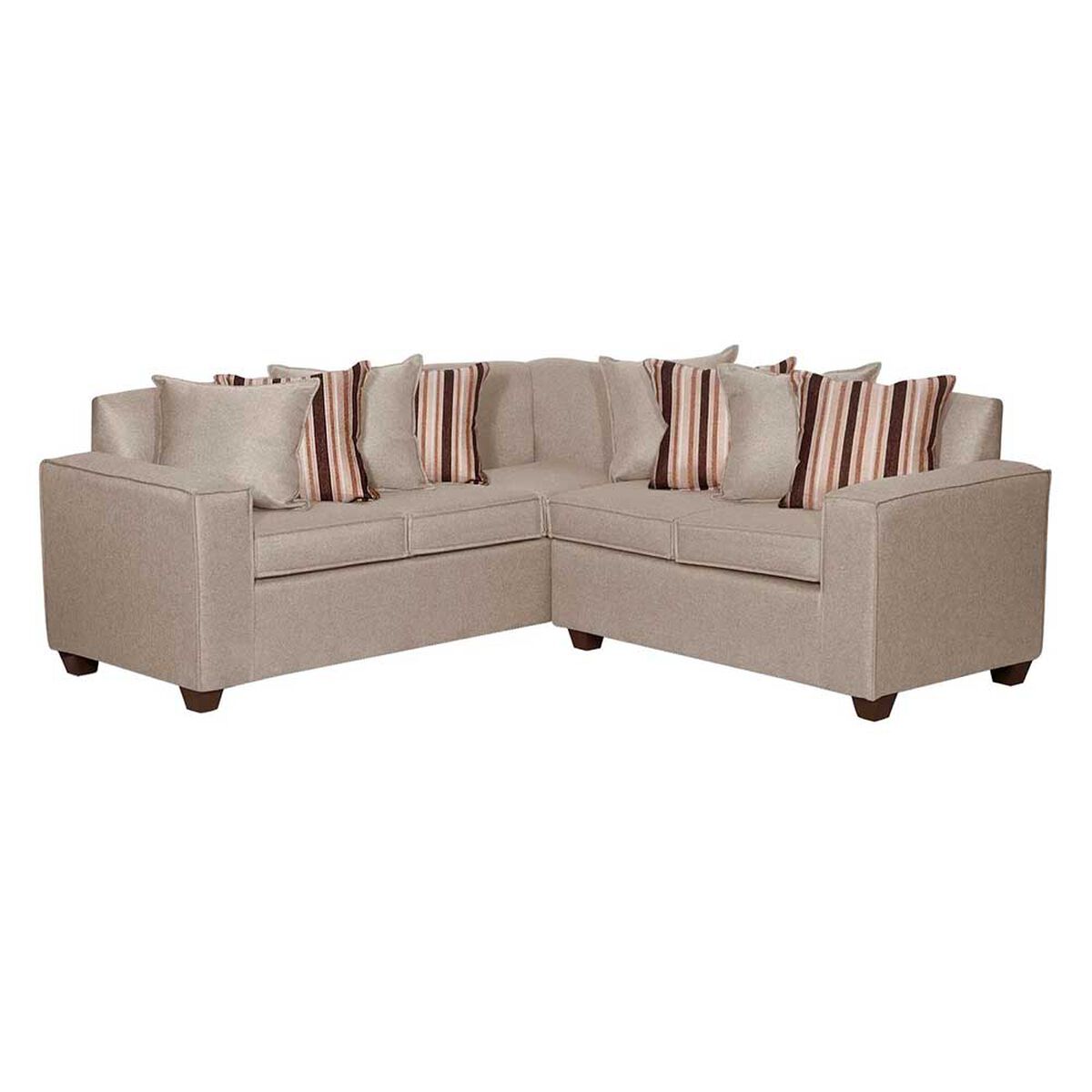 Sofá Seccional Ruzam Mobel Milano 5 Cuerpos Lino Beige