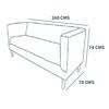 Sof&aacute; Tela Velvet Latam Home Brescia 2 Cuerpos