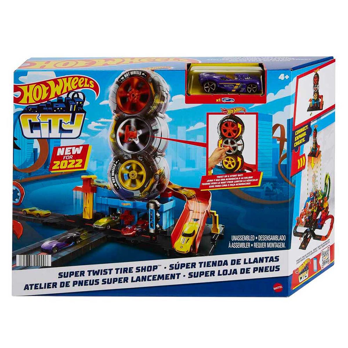 Pista de Autod Súper Tienda de Llantas Hot Wheels City