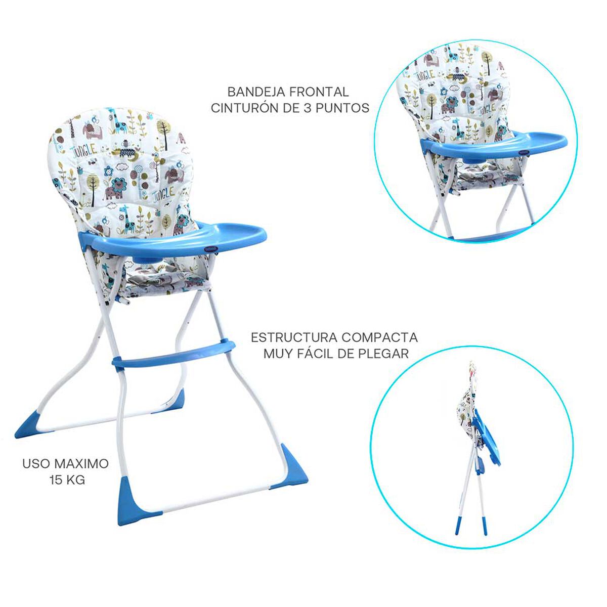 Silla de Comer Ari Azul Bebesit