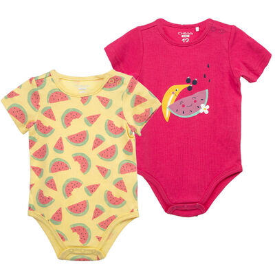 Imagen 1 del producto Pack 2 Body Manga Corta Chess Baby fucsia, rosado