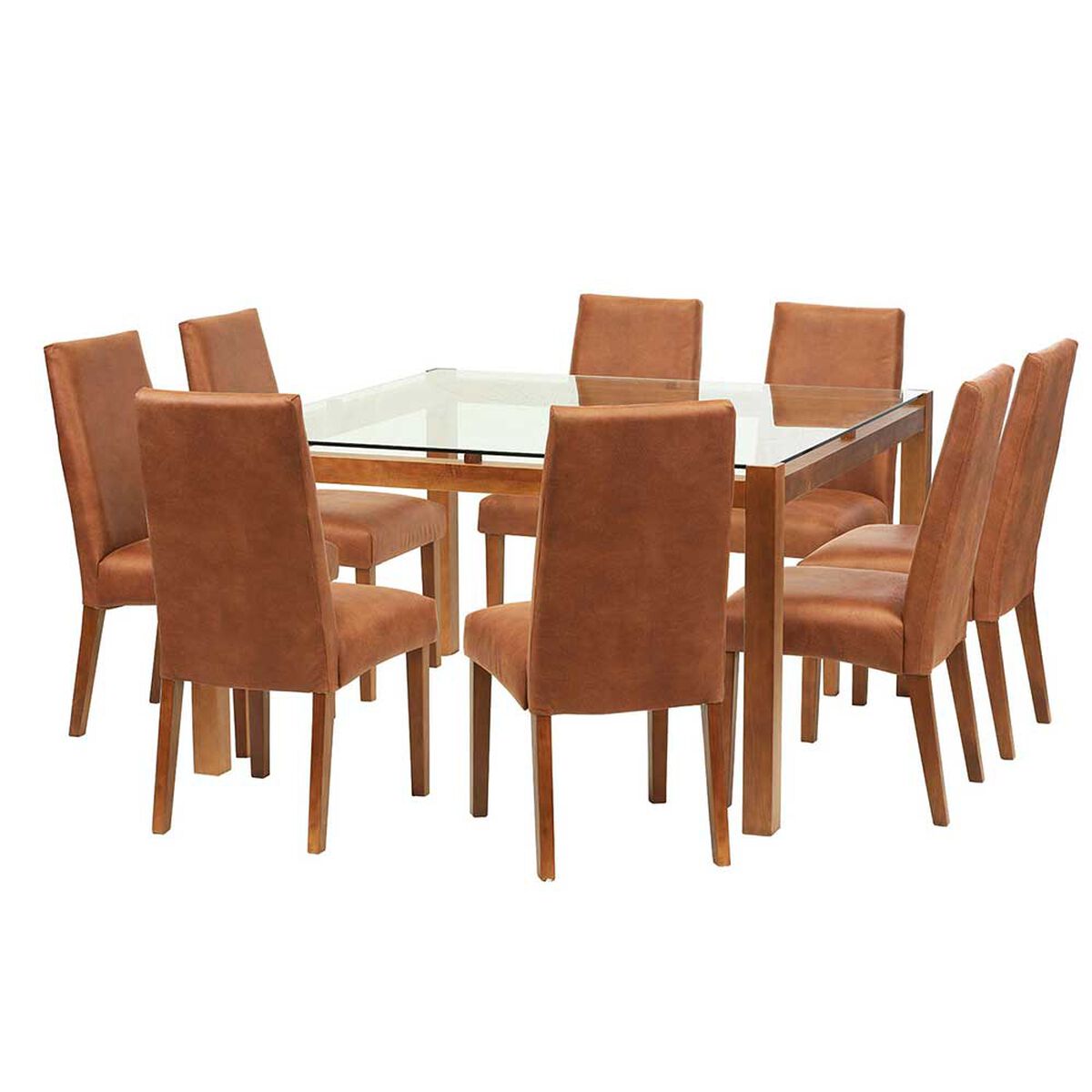 Juego de Comedor Latam Home Barcelona 8 Sillas Tabaco