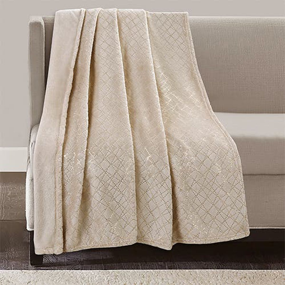 Manta Casa Linda Franela Golden Beige 130 x 160 cm
