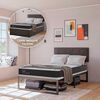 Cama Europea CIC Iron Smart 1,5 Plazas Ortopedic + Respaldo Black Tapizado + Fald&oacute;n