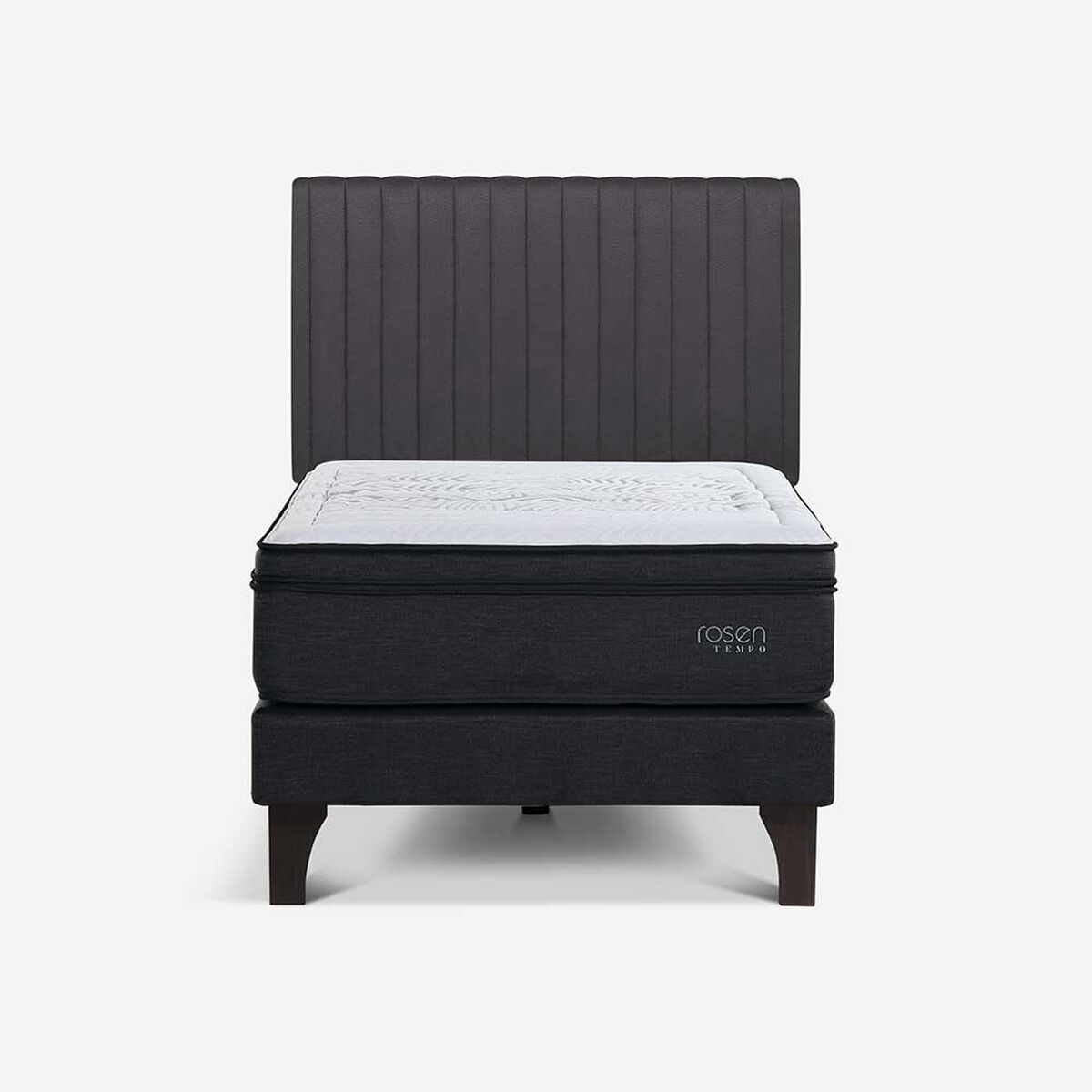 Cama Europea Rosen 1.5 Plazas Tempo + Respaldo Lucio