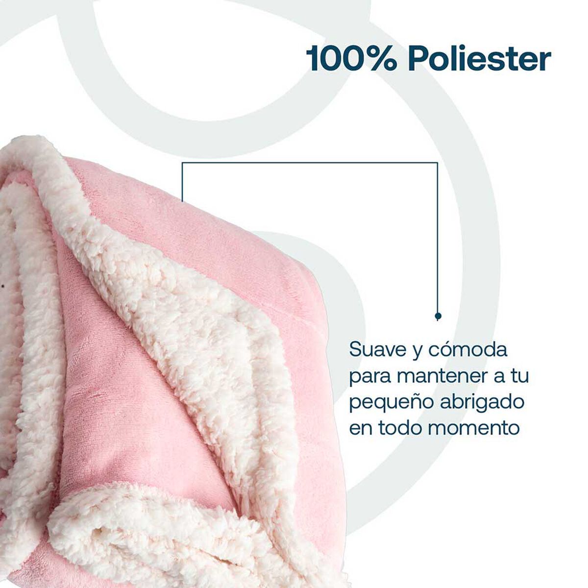 Manta Sherpa Rosado Bebesit