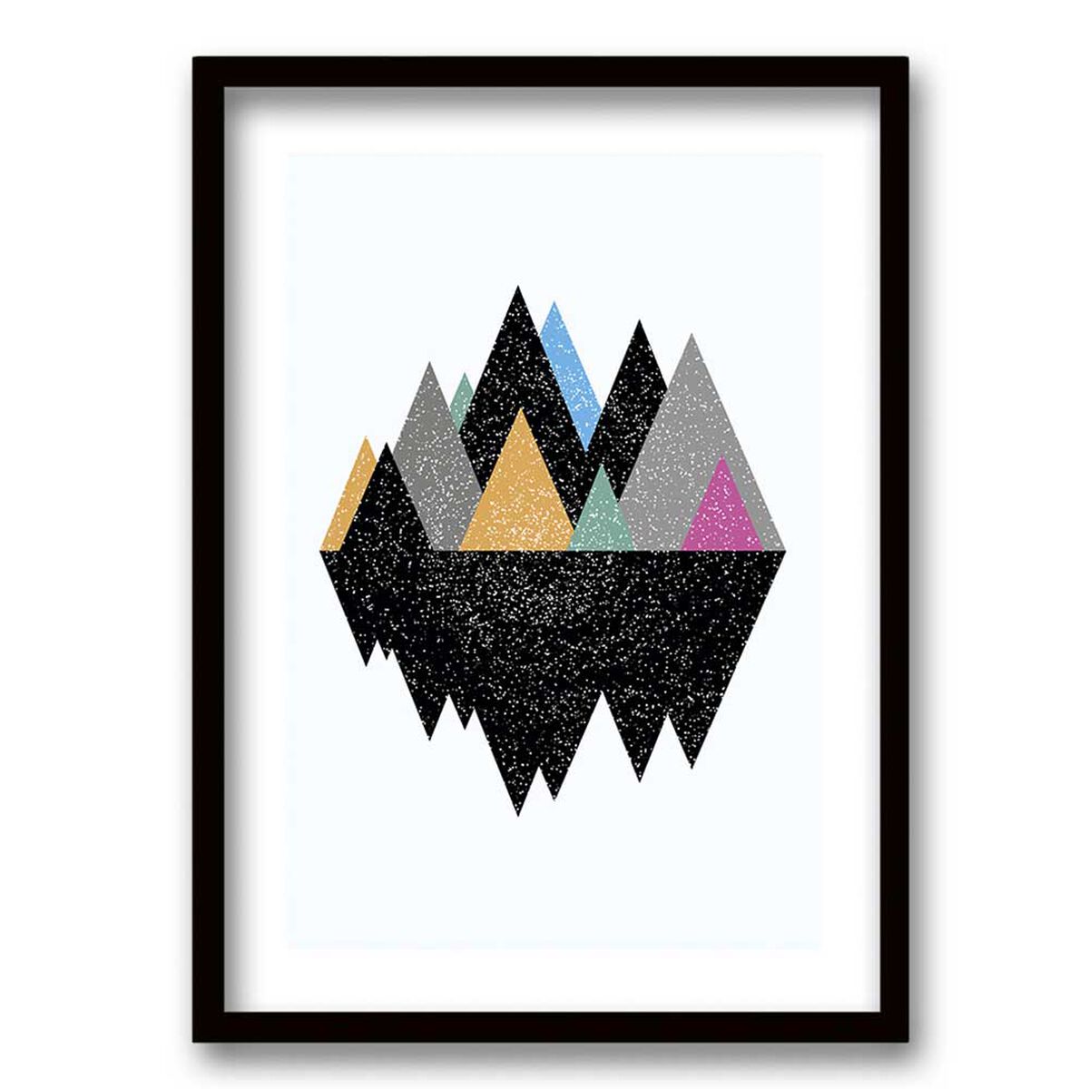 Cuadro Decorativo Retela Montaña Geométrica 40 x 30 cm