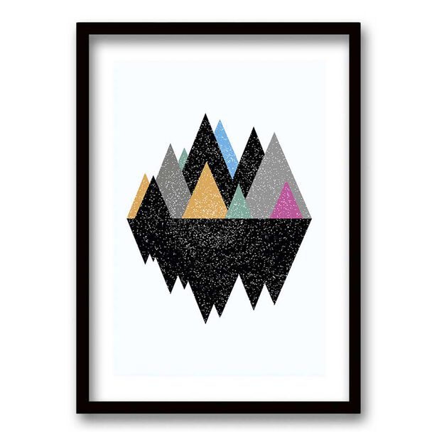 Cuadro Decorativo Retela Montaña Geométrica 40 x 30 cm