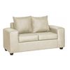 Juego de Living Innovamuebles Kahlo Sofá 2 Cuerpos + Dos Pouf 1 Cuerpo Beige