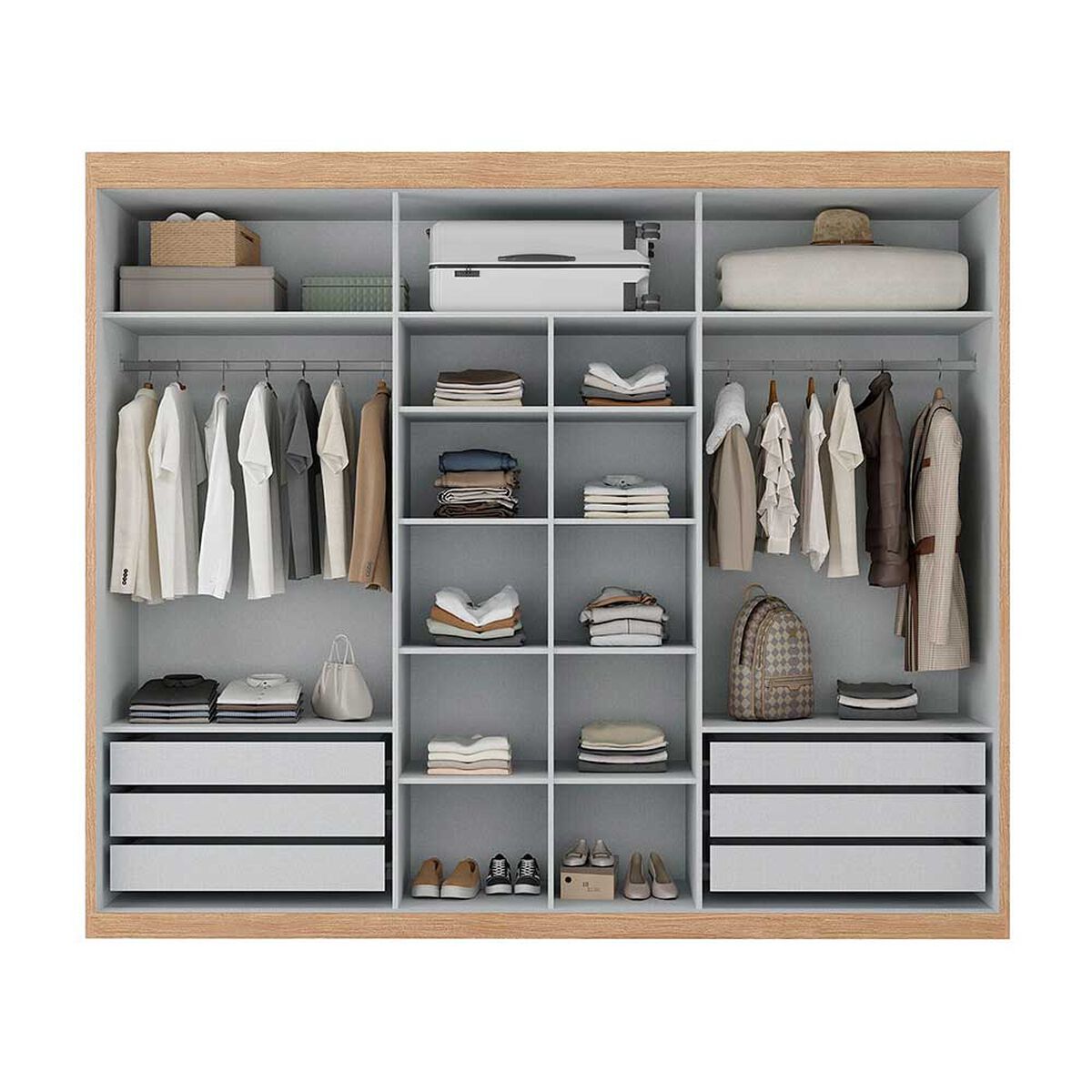 Closet Di Poretti Design Senna 3 Puertas 6 Cajones Terracota