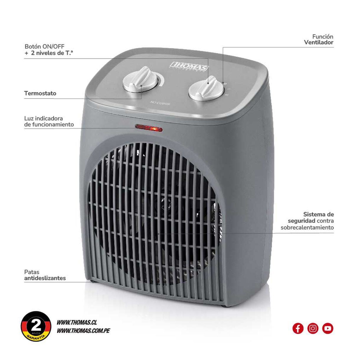 Termoventilador Thomas TH-FH28