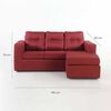 Sofá Modular Kea Rodas 3 Cuerpos Rojo