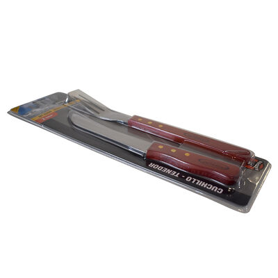 Set De Cuchillo-Tenedor Asados 2 Piezas
