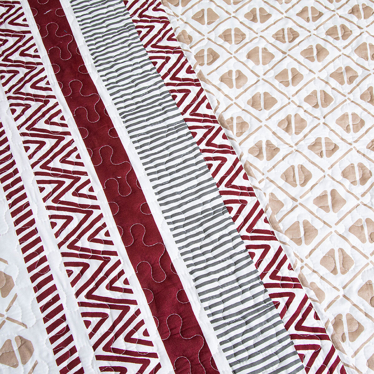 Quilt Doral 1,5 Plazas Patchwork Blanco