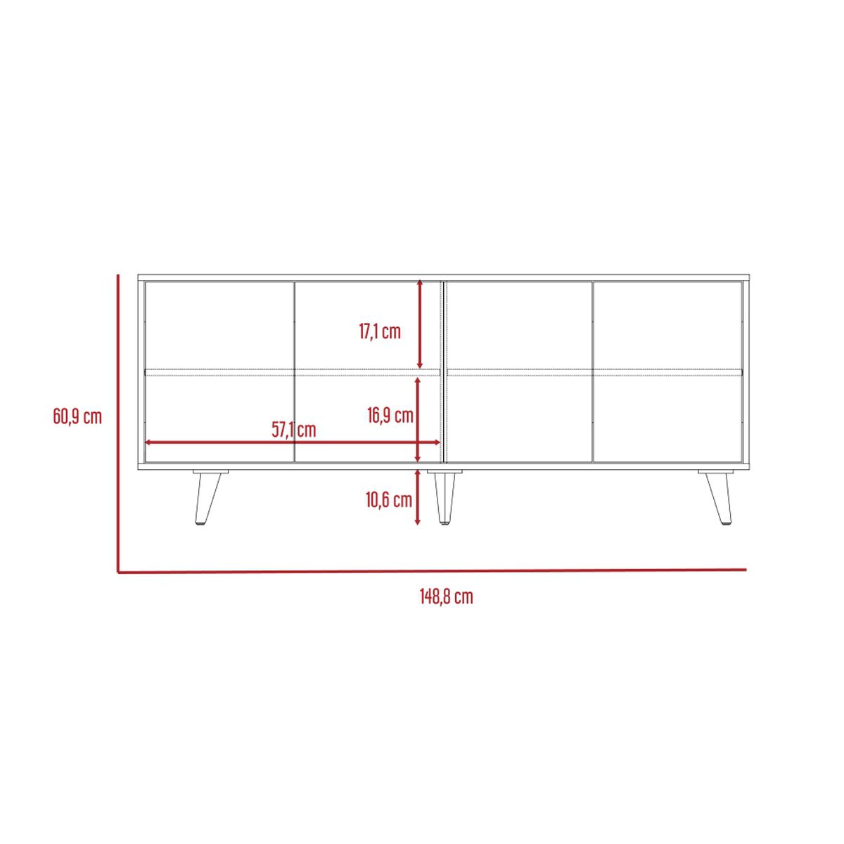 Rack TV TuHome Bora Hasta 55"