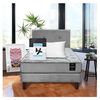 Cama Europea Latam Home 1,5 Plazas Cannon Gris