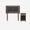 Cama Europea Rosen 1,5 Plazas New Style 4 Plus + Respaldo Rachel Gris + Velador