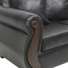 Juego de Living Innovamuebles New Bugambilia Sofá 3 Cuerpos + Dos Sillones 1 Cuerpo Negro