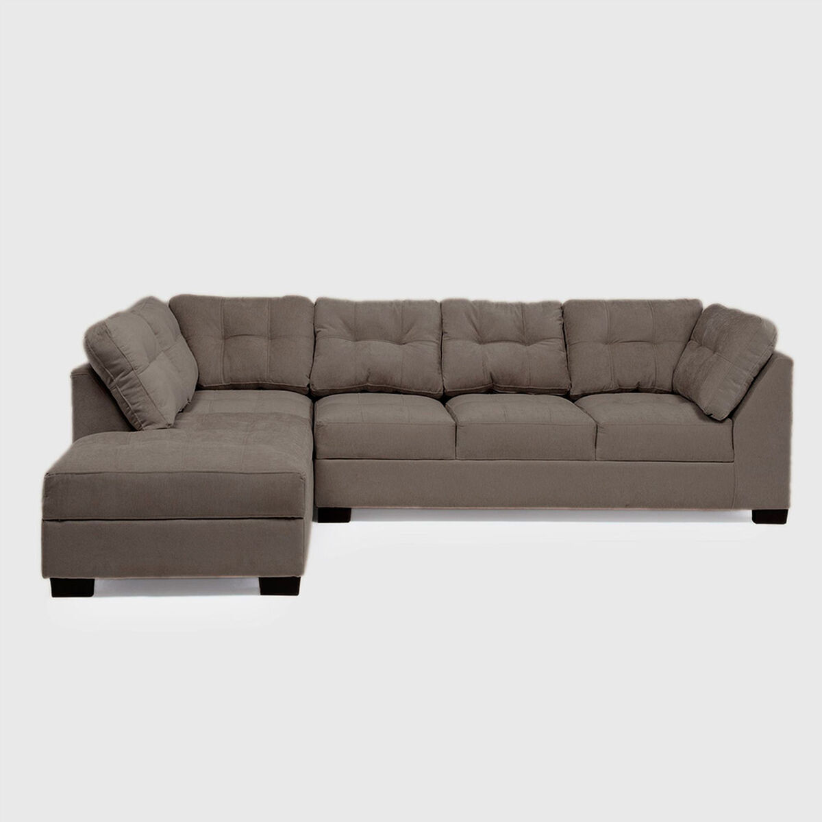 Seccional Izquierdo Muebles MPR Edimburgo 5 Cuerpos Caf&eacute;
