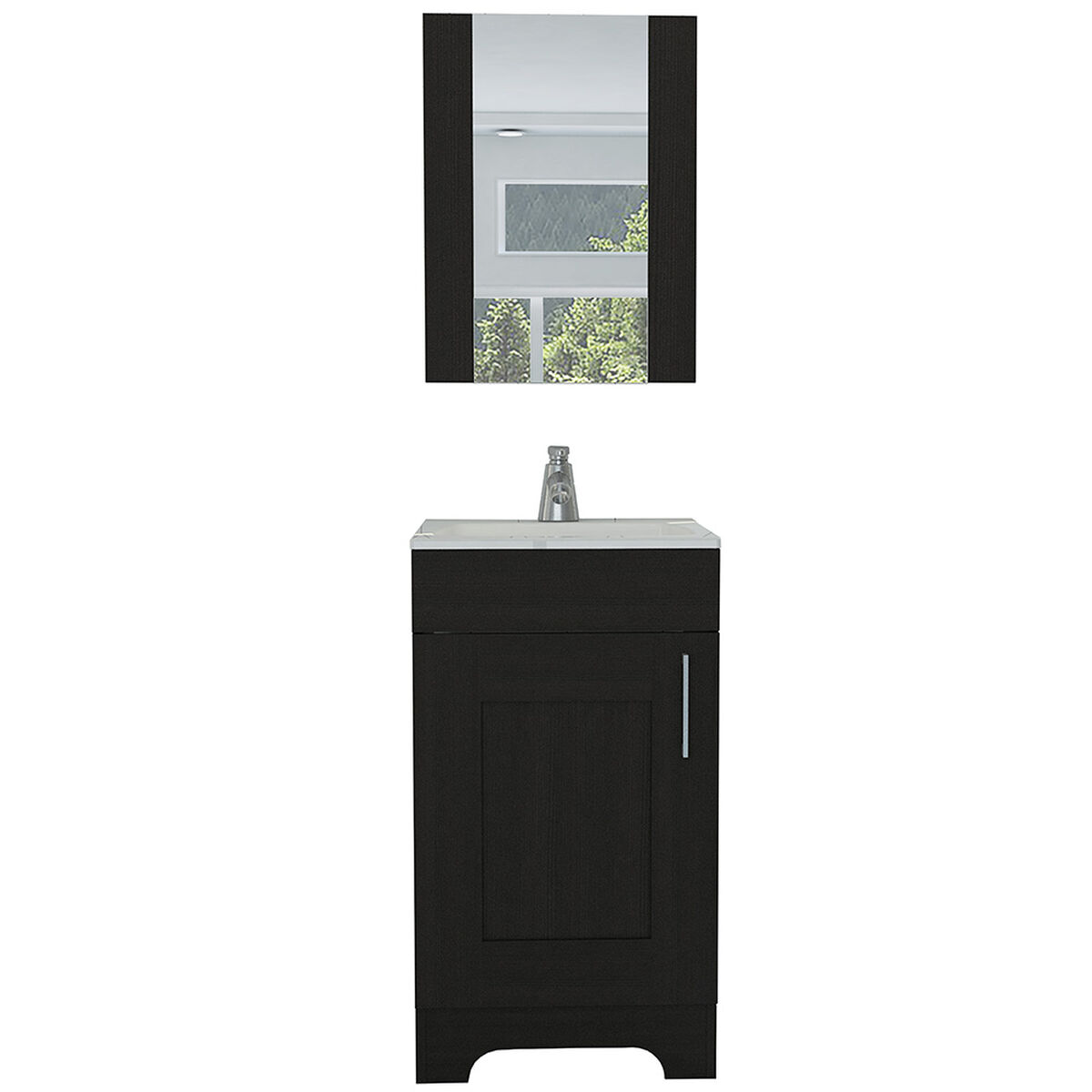 Combo Espejo Bath 300 + Mueble Lavamanos Barcelona TuHome