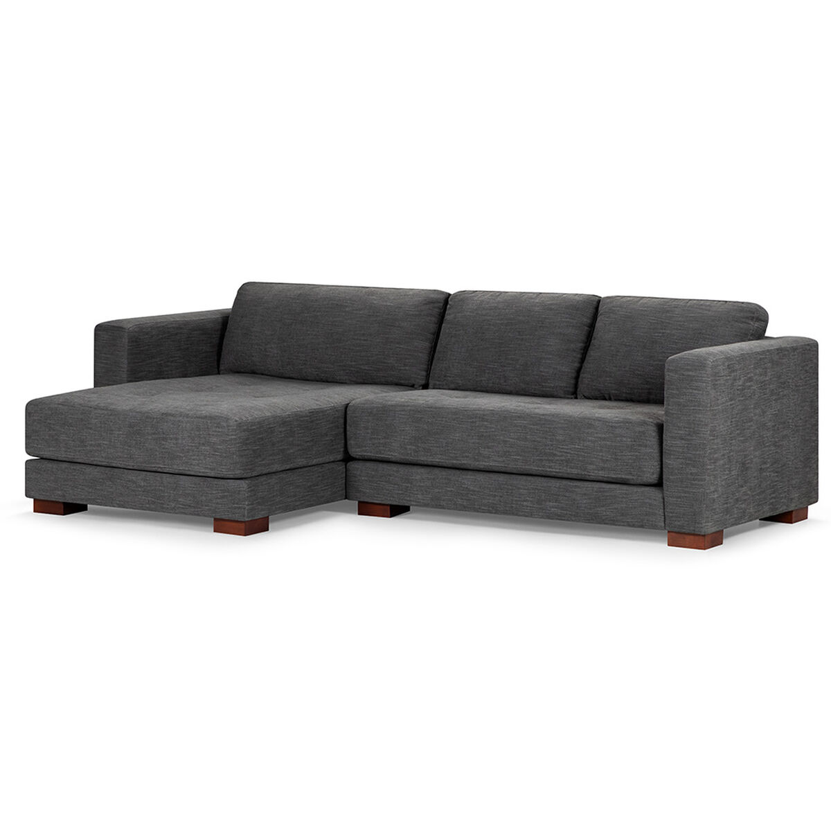 Sofá Seccional Izquierdo Rosen Copeland 3 Cuerpos Grafito