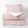 Plumón Coral Sherpa Mashini 2 Plazas Liso Rosado