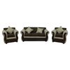 Juego de Living Almore Emilia Sofá 3 Cuepos + Dos Sillones 1 Cuerpo Beige Café