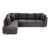 Sofá Seccional Izquierdo Rosen Carter 3-1 Cuerpos Charcoal