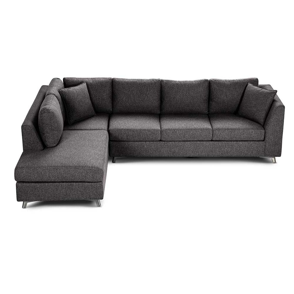 Sofá Seccional Izquierdo Rosen Carter 3-1 Cuerpos Charcoal