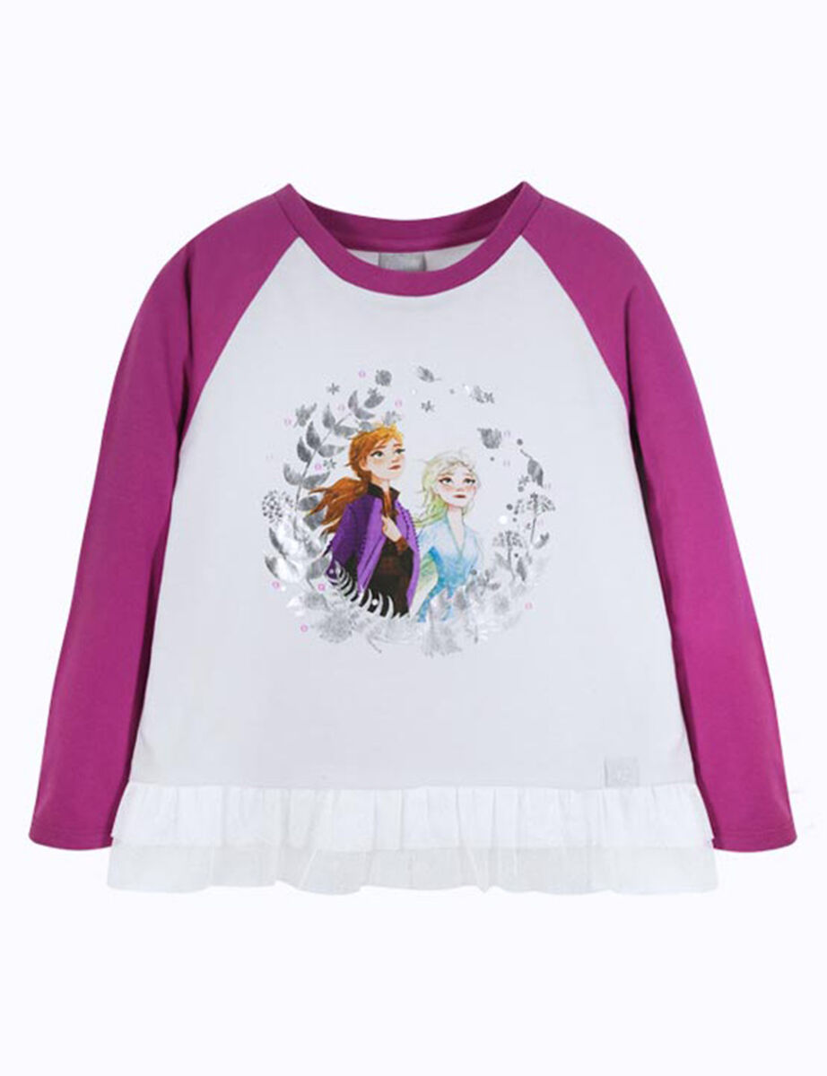 Polera Niña Frozen Elsa & Ana