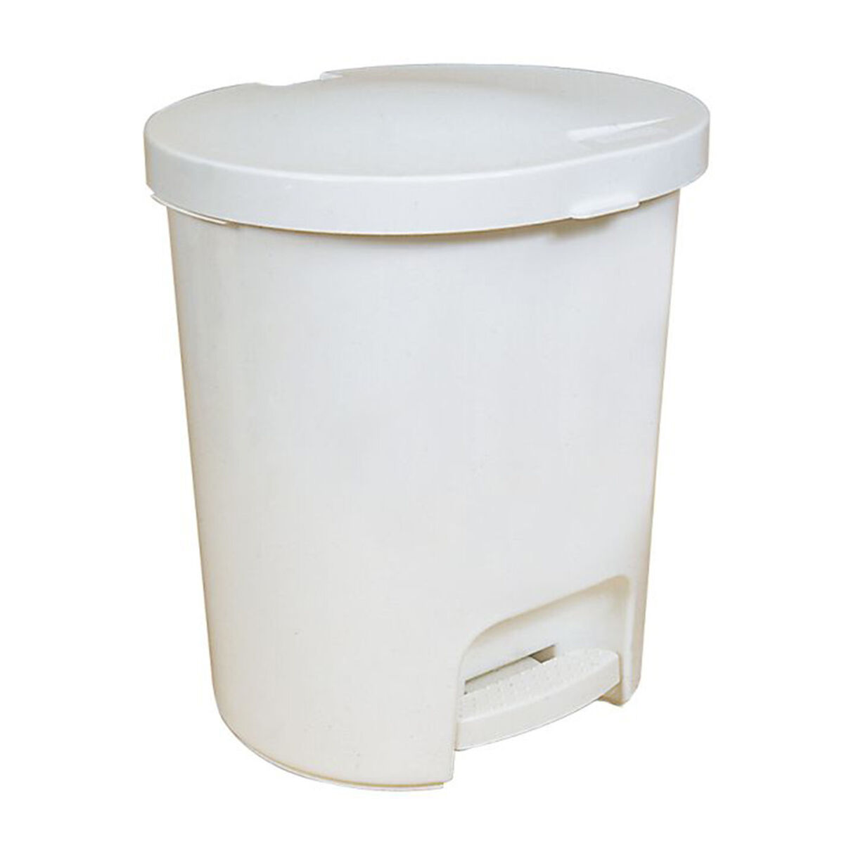 Basurero con Pedal Plástico San Bernardo Blanco 30 lt