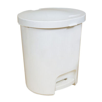 Basurero con Pedal Plástico San Bernardo Blanco 30 lt