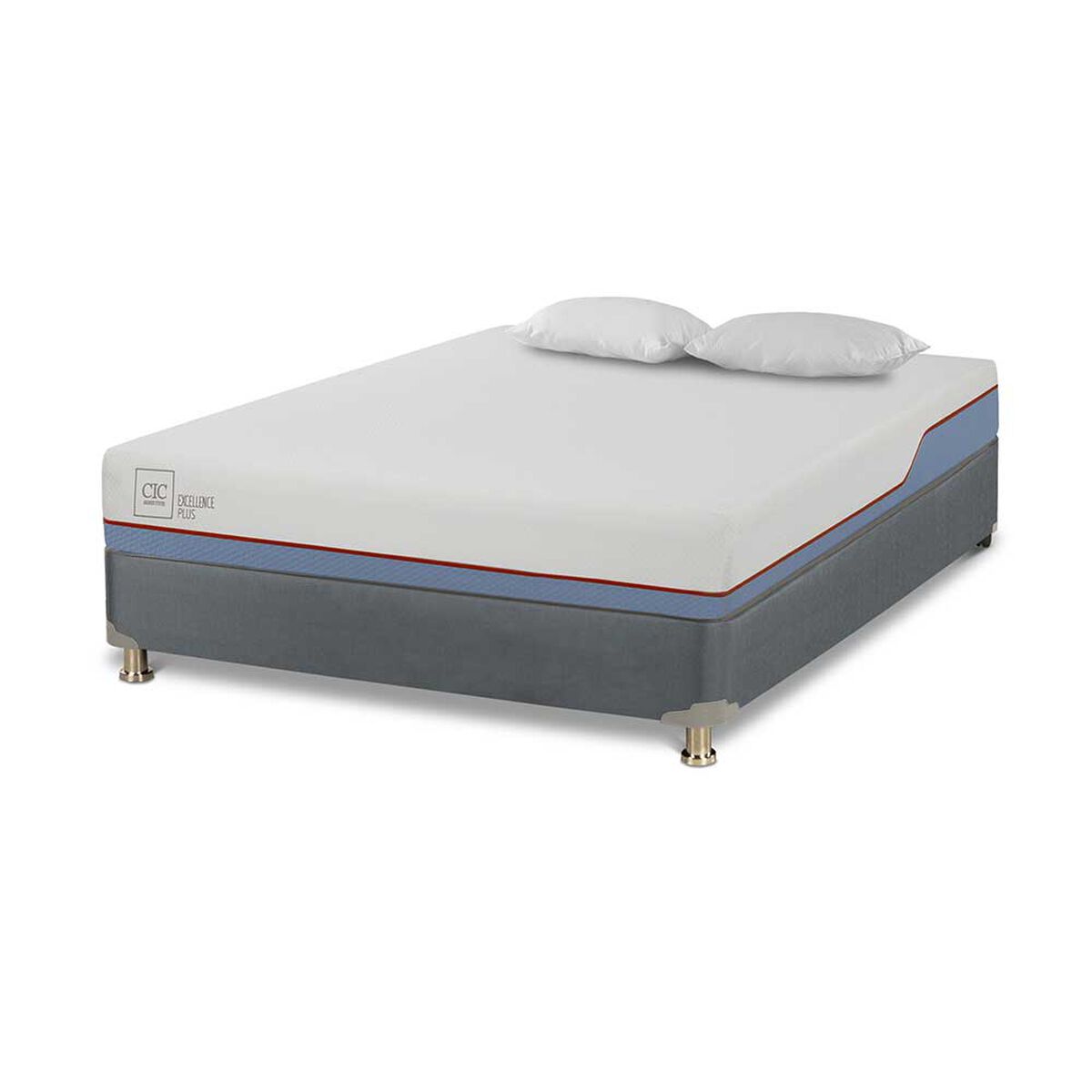 Cama Americana CIC 2 Plazas Excellence Plus + 2 Almohadas