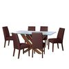 Juego de Comedor Latam Home Alicante 6 Sillas Chocolate