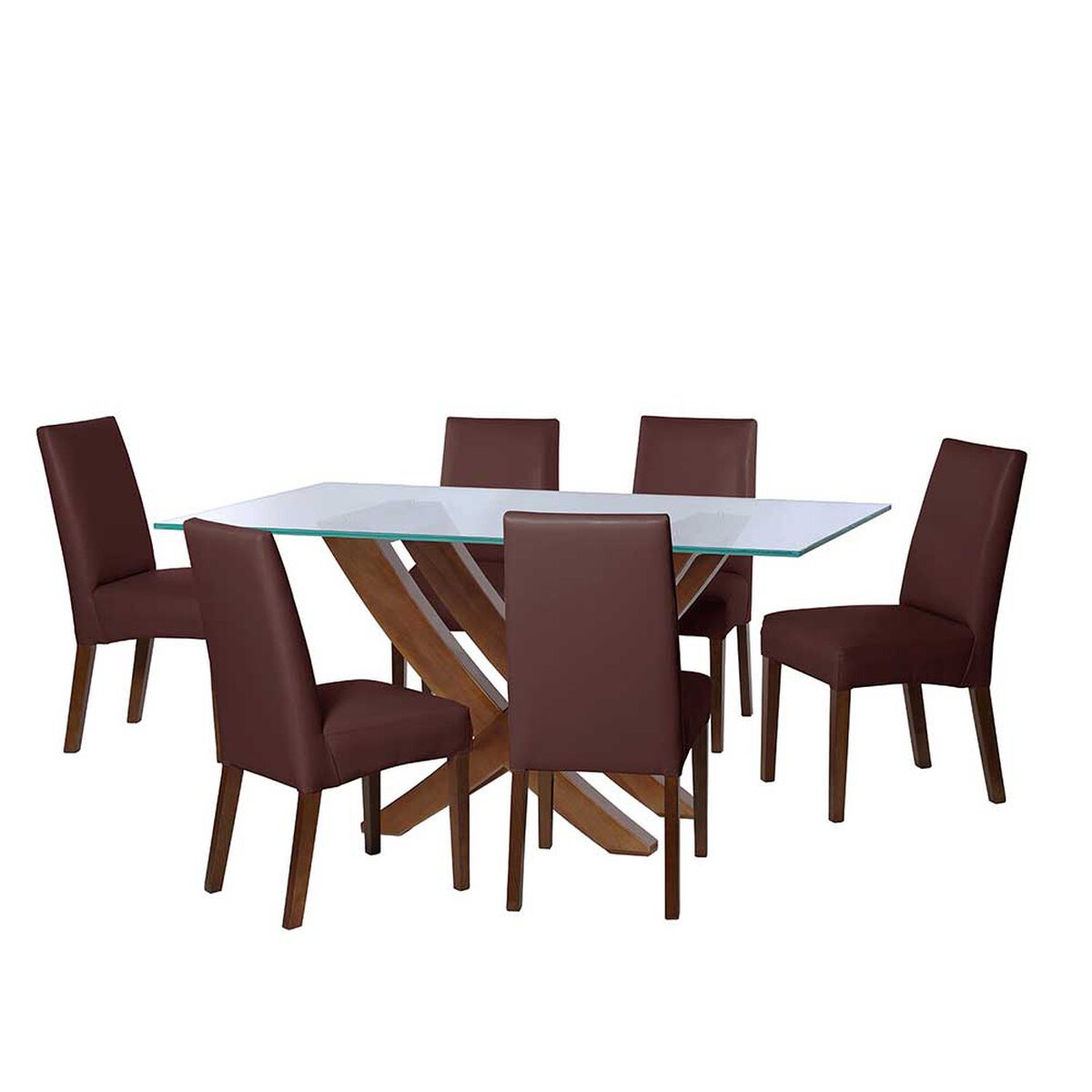 Juego de Comedor Latam Home Alicante 6 Sillas Chocolate