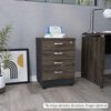 Mueble Archivador TuHome Home Office 4 Cajones Negro Soft Coñac