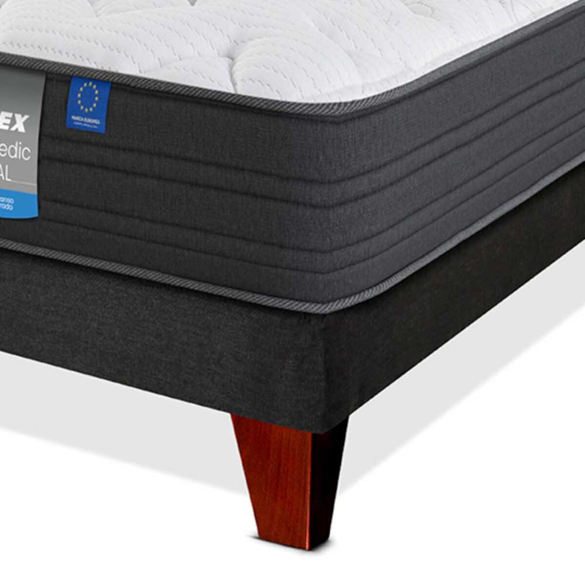 Cama Europea Flex 2 Plazas Europdic Dual + Set Lorraine