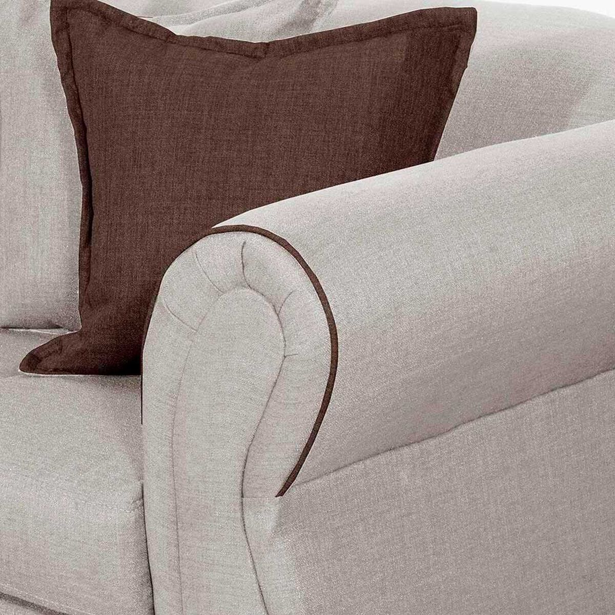 Sof&aacute; Black Factory Emili 2 Cuerpos Crudo