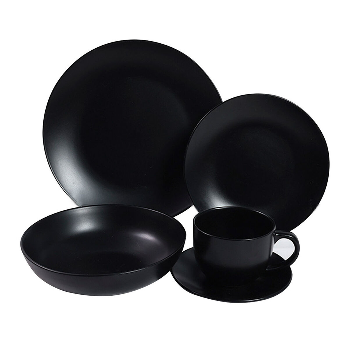Juego de Vajilla Cuisine Stone War 30 Piezas Negro
